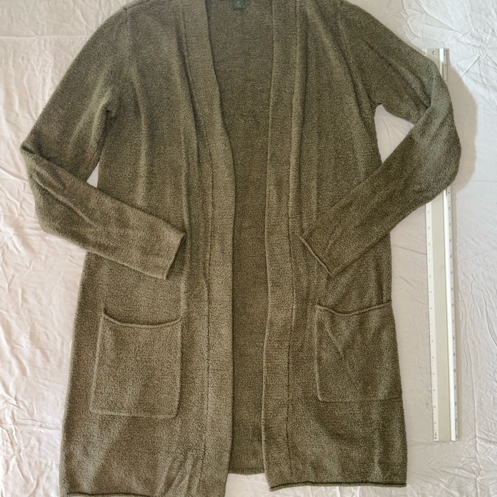 Barefoot Dreams Olive Cardigan Sweater